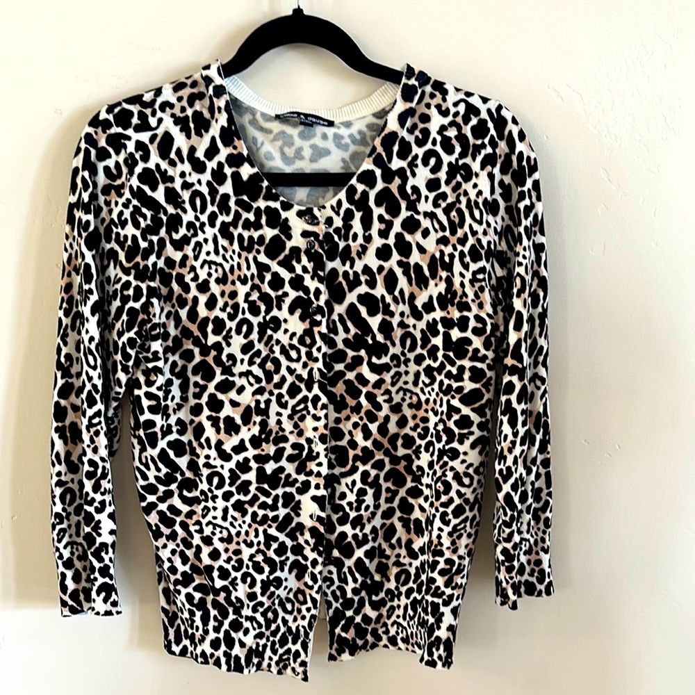 Cable & Gauge Animal Print Sweater